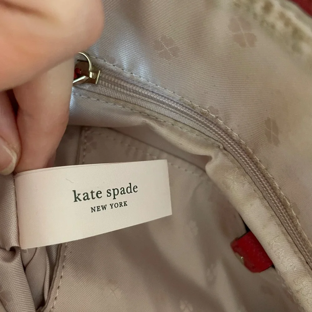 Kate Spade Margaux Medium Satchel Pebbled Leather Crossbody Handbag‎ Hot Chili
